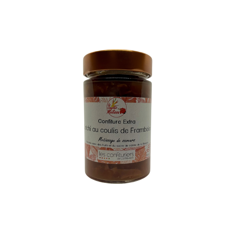 Le Comptoir Mélissa - Confiture Letchi au coulis de Framboise, 230g