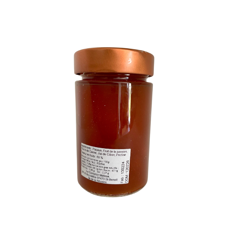 Le Comptoir Mélissa - Confiture papaye et fruit de la passion, 230g