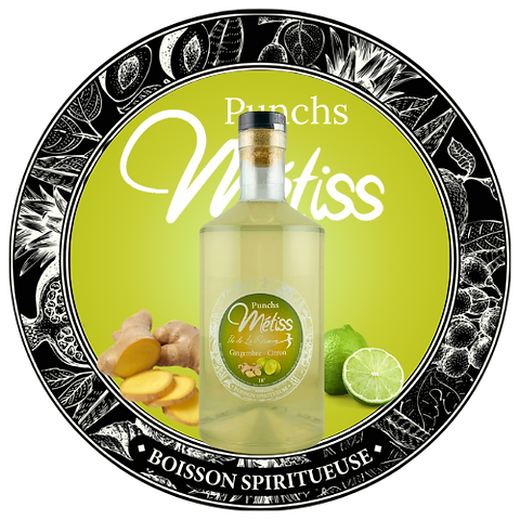 Rhum Métiss - Punch Gingembre citron 35cl, 18°