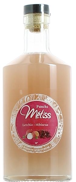 Rhum Métiss - Punch Letchis hibiscus 35cl, 18°