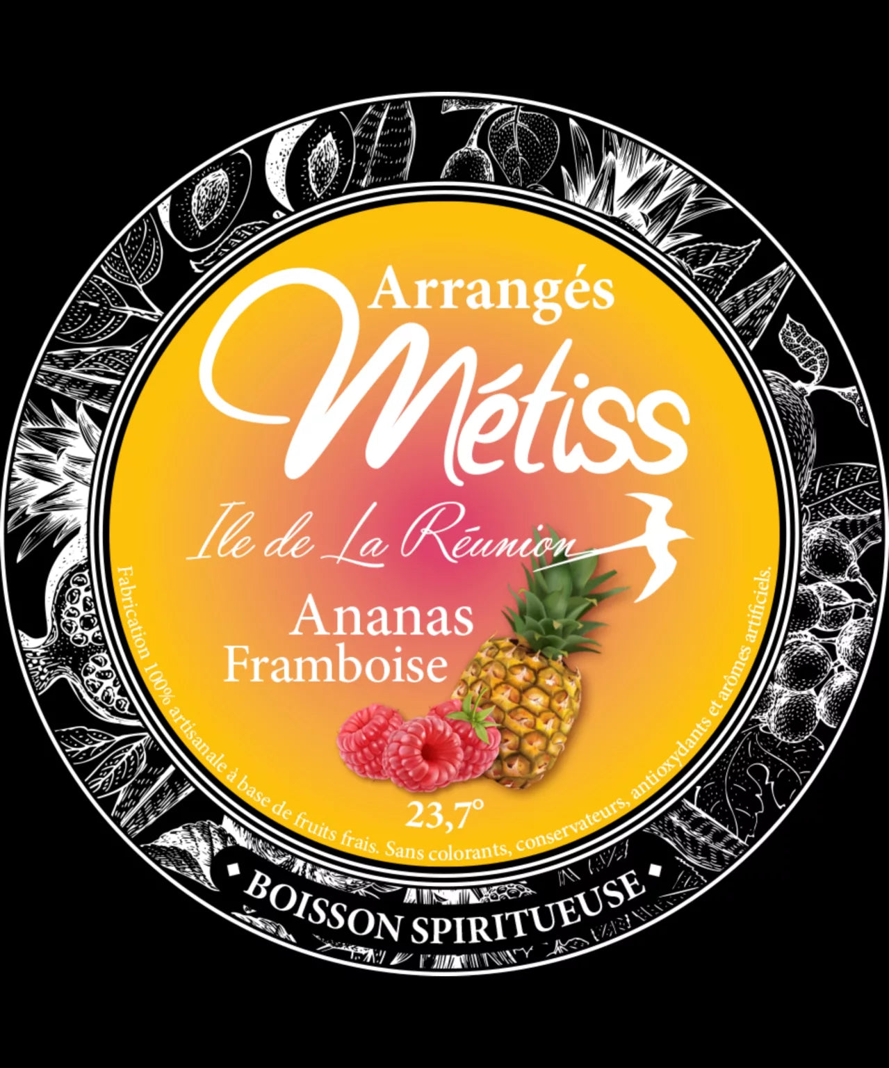 Rhum Métiss - Arrangés ananas et framboise, 35cl