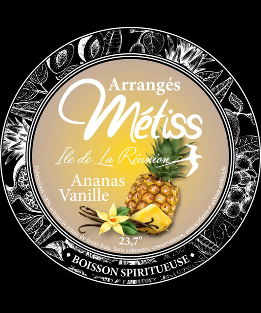 Rhum Métiss - Arrangés ananas et vanille, 35cl