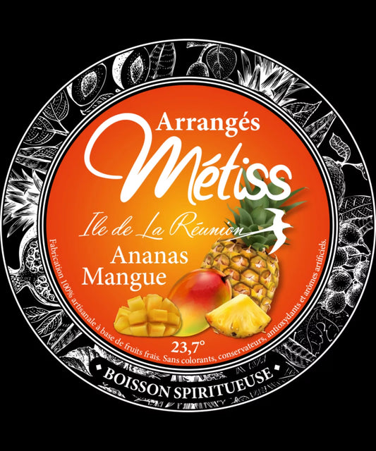 Rhum Métiss - Arrangés ananas et mangue, 35cl