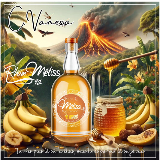 Rhum Métiss - Arrangés miel et banane, 35cl