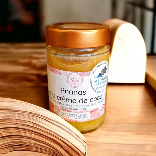 Ôdélices de Nina - Confiture ananas à la crème de coco, 230g