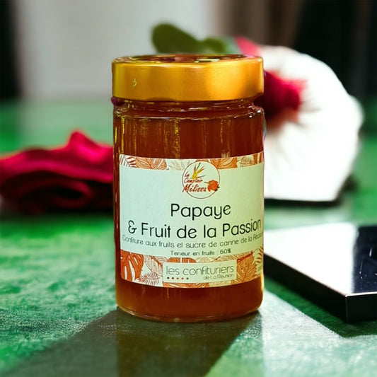 Le Comptoir Mélissa - Confiture papaye et fruit de la passion, 230g