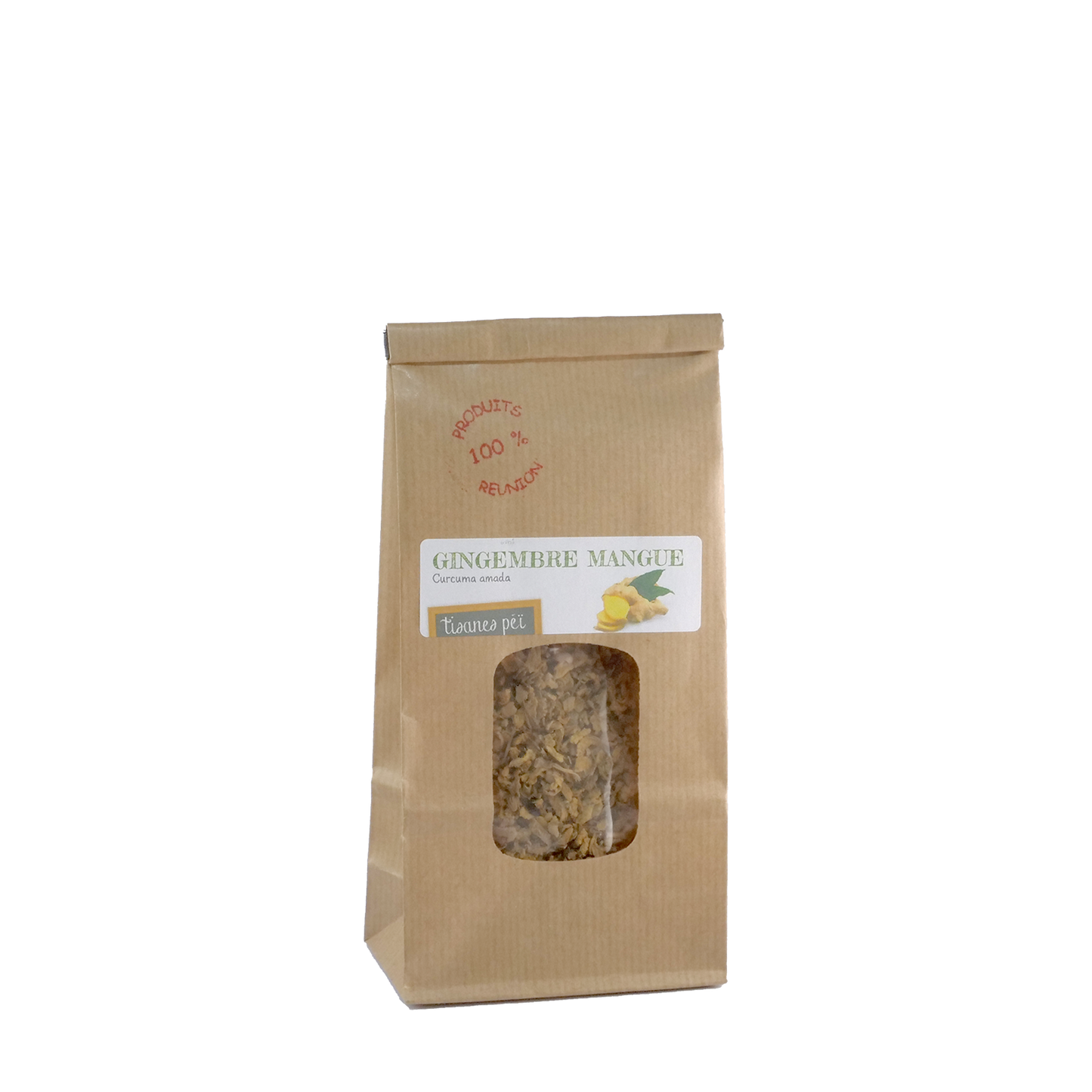 Tisanes de Bourbon - Gingembre mangue, rhizhome déshydraté, 40g